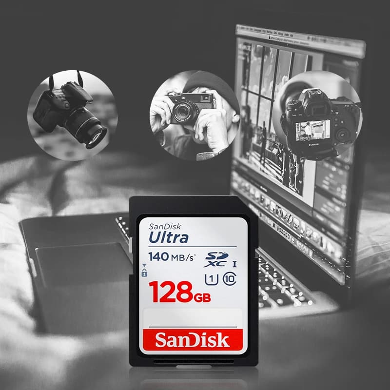 SanDisk Ultra SDHC UHS-I card and SDXC Memory card 32GB 64GB 128GB 256GB Original SD Card for Camera Up to 150Mb/s Flash Card - 5