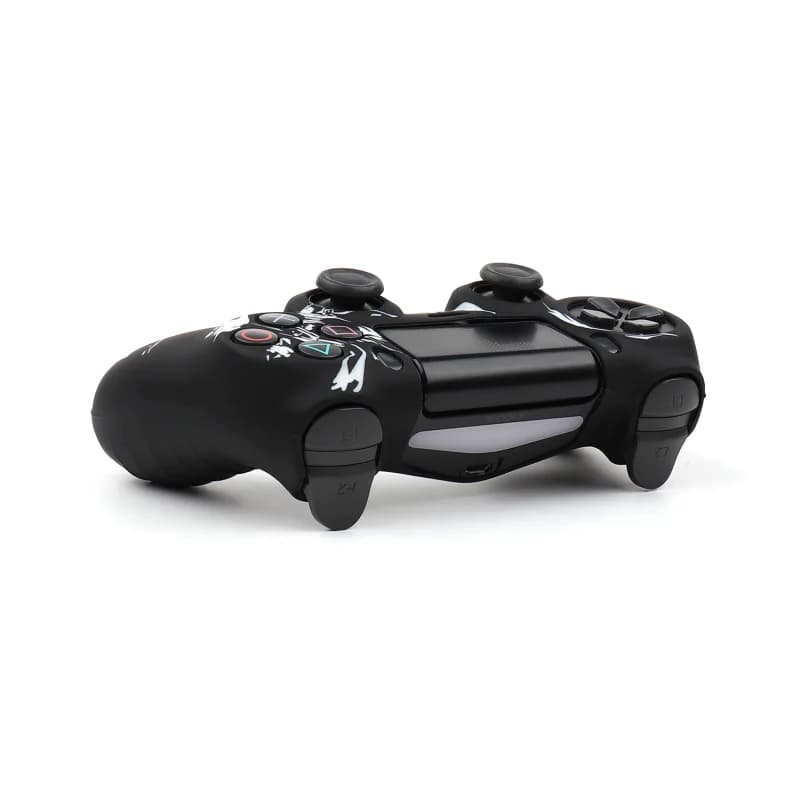 غطاء تحكم من السيليكون الناعم بنقش ليزر لجهاز Playstation 4 غطاء وحدة تحكم PS4 مع أغطية قبضة عصا التحكم - 4