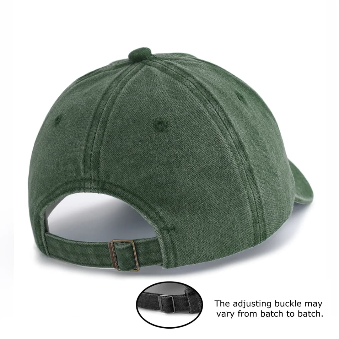 1pc FAITHOVERFEAR Print Washed Baseball Cap for Adults,Minimalist Retro Style Casual Soft Adjustable Dad Hat, Perfect As Gift - 2