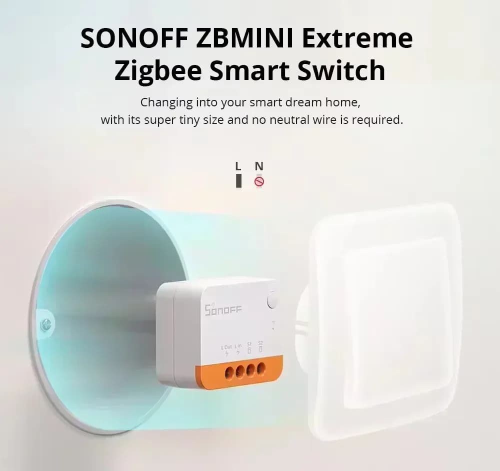 SONOFF ZBMINI L2 Extreme مفتاح ذكي ZigBee لا يحتاج إلى سلك محايد تحكم ثنائي الاتجاه 1-Gang متوافق مع Alexa وصوت ZBBridge - 2