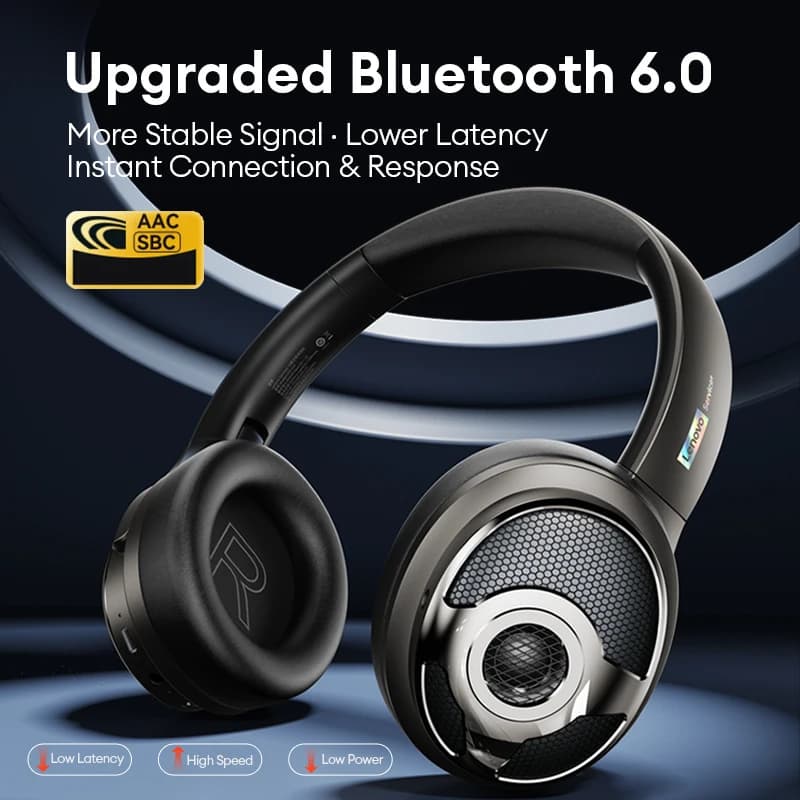 Lenovo Original Bluetooth Earphones Over-ear Foldable Computer Wireless Headphones Noise Cancellation HIFI Stereo Gaming Headset - 6