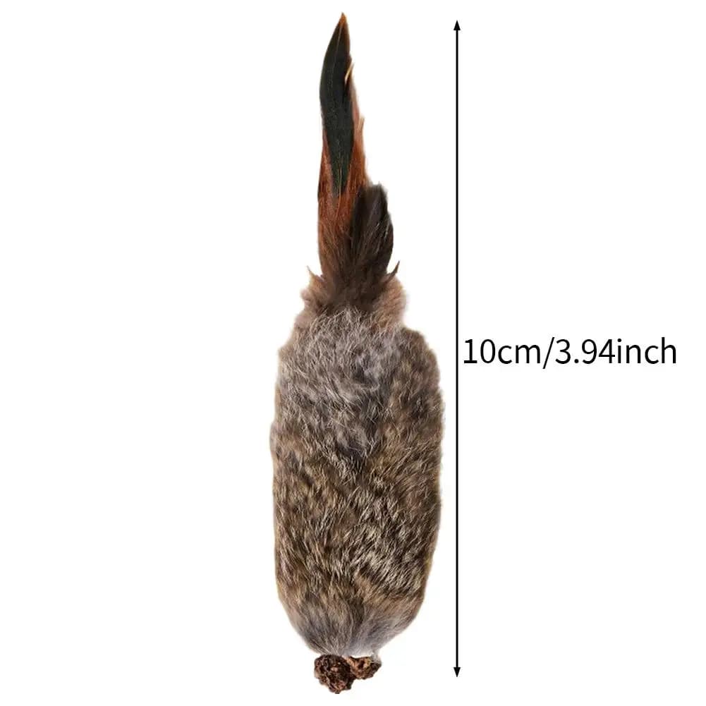 Faux Rabbit Fur Interactive Pet Toys for Cats & Dogs Kitten Hunting Toy Soft Plush Fluffy Cat Kicker Toy - 6