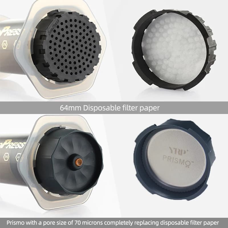 YRP ملحقات قهوة Aeropress/Yuropress ل Air press 64mm350pcs ورق فلتر القهوة ملحقات تعزيز الإسبريسو Prismo