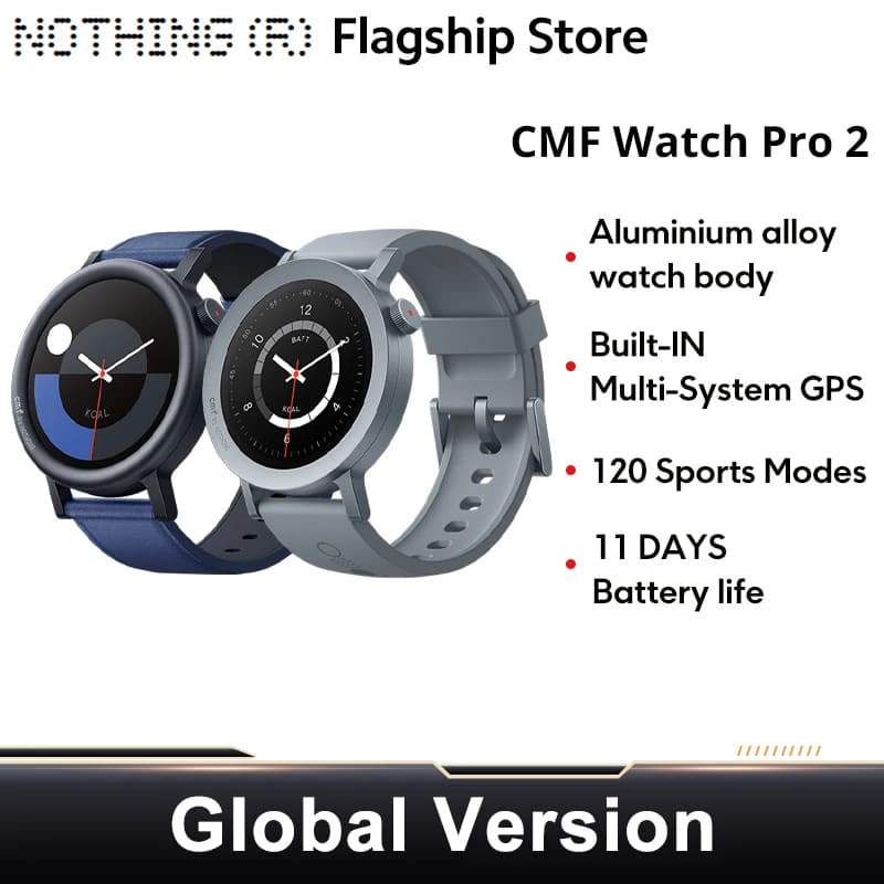 CMF by Nothing Watch Pro 2 Global Version BLUETOOTH CALLS 1.32'' AMOLED 60 FPS Display 11 Days Battery life SpO₂ Monitors GPS