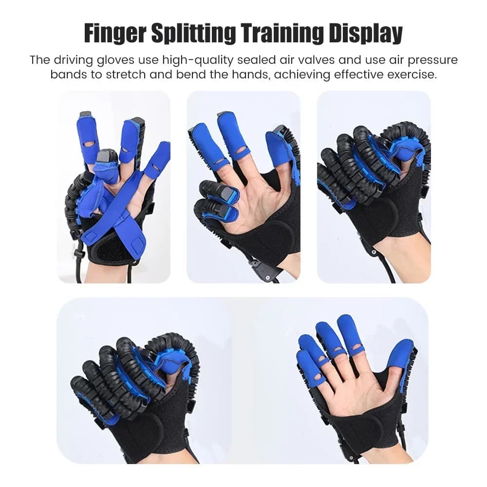 Left & Right Hand Finger Rehabilitation Exerciser Robot Gloves Stroke Hemiplegia Cerebral Infarction Training Equipment Therapy - 5