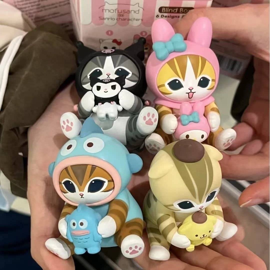 New Mofusand Collaboration Shark Cat Image Ugly Fish Doll Toy Display Fashion Blind Box Vinyl Face Blind Box Toys And Hobbies - 2