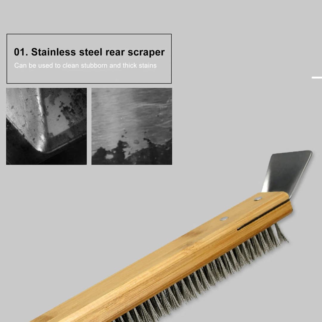 1 قطعة/الوحدة جديد المحمولة فرن البيتزا فرشاة تنظيف طويلة سهلة التنظيف شعيرات صلبة فرشاة شواء لتنظيف شواية فرن البيتزا - 4