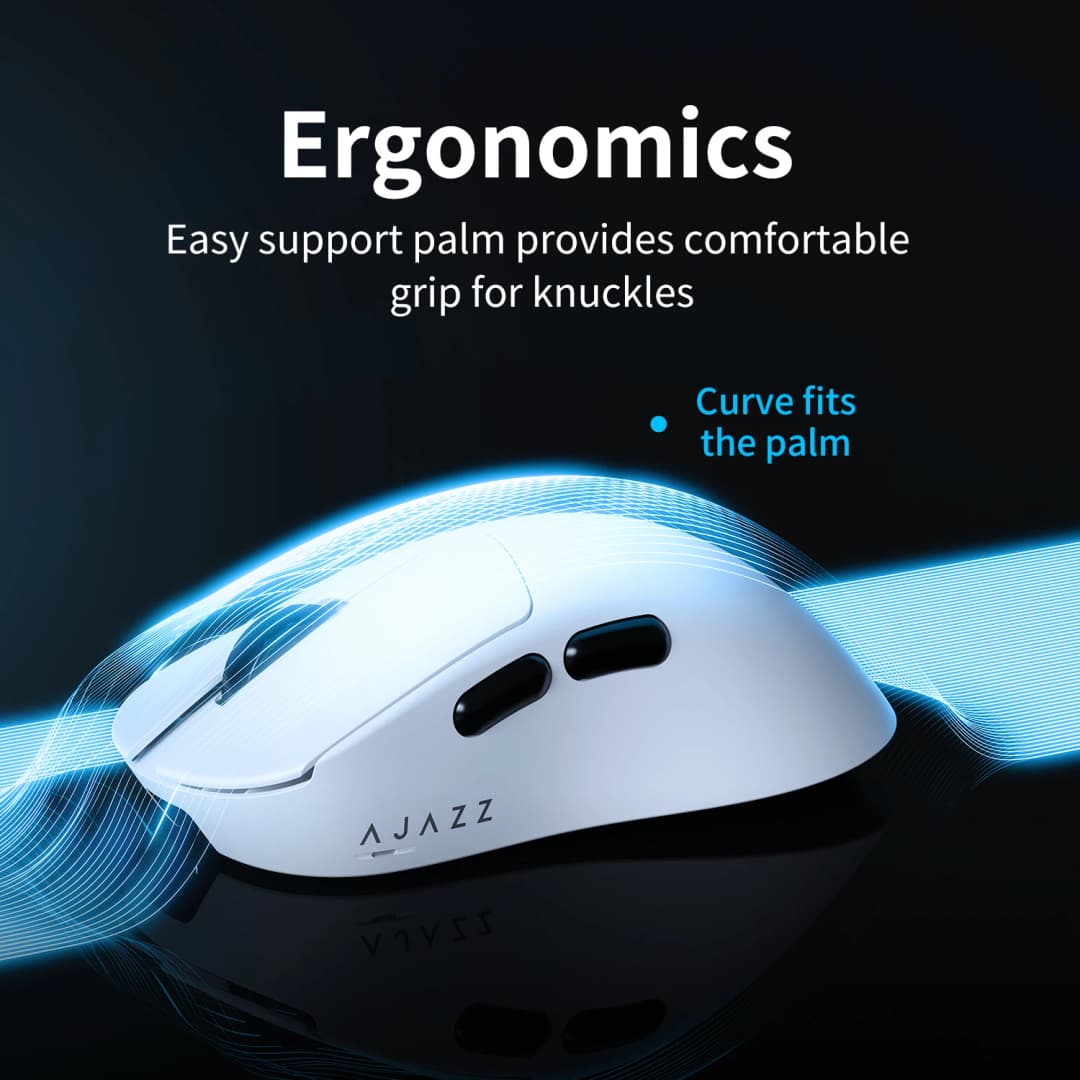 ماوس ألعاب لاسلكي AJAZZ AJ179 v2 MAX، معدل استطلاع 1K، تصميم خفيف الوزن، مستشعر PAW3311 مريح - 2