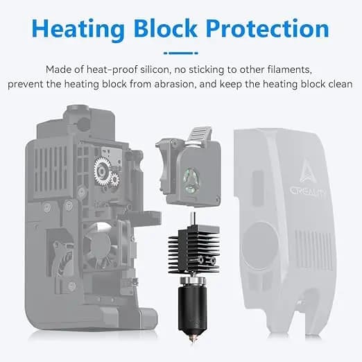 Creality Official K2 Plus Silicone Socks,K2/ K2 Pro Hotend Silicone Cover,Heating Block Insulation Cover3D Printer Heater Cover - 6