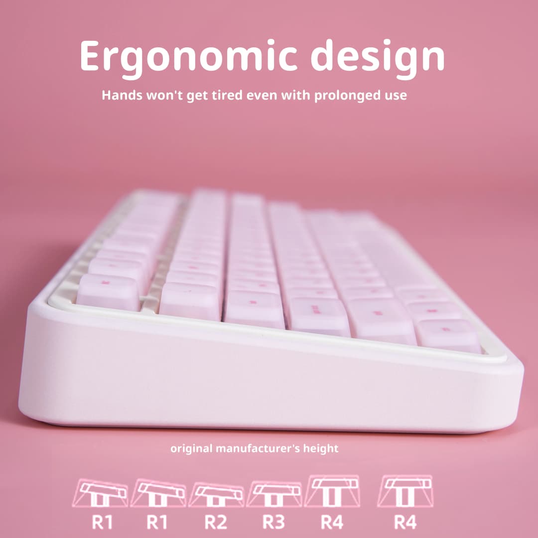 113 مفتاحًا من أغطية مفاتيح Hangul الكورية من السيليكون PC Cherry Profile PC للوحة المفاتيح الميكانيكية المخصصة للألعاب أغطية مفاتيح وردية مخصصة - 3