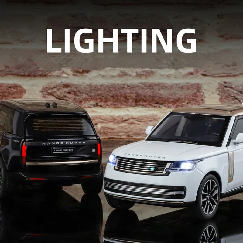 نموذج سيارة لاند رينج روفر SV SUV 1/32 سبائك مصبوبة مركبات معدنية للطرق الوعرة نموذج سيارة صوت وإضاءة محاكاة هدية لعبة للأطفال - 4