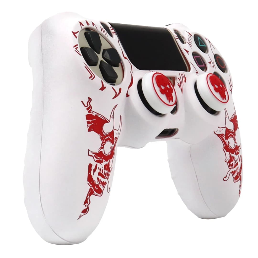 Silicone Case for PS4 Controller Protective Cover with 2 Thumb Grips Anti-Scratch Shockproof Gamepad Skin for PS4 Game Joystick - 2
