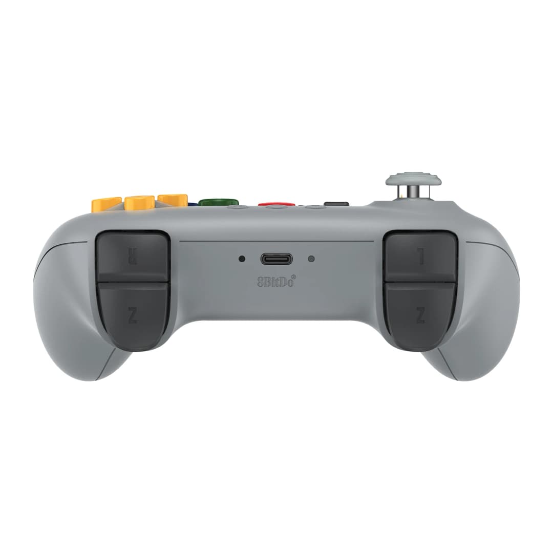 وحدة تحكم لاسلكية 8BitDo N64 2.4G لأجهزة N64 الأصلية / Analogue 3D / ويندوز بي سي، ذراع تحكم كلاسيكي بزمن وصول منخفض (رمادي) - 4