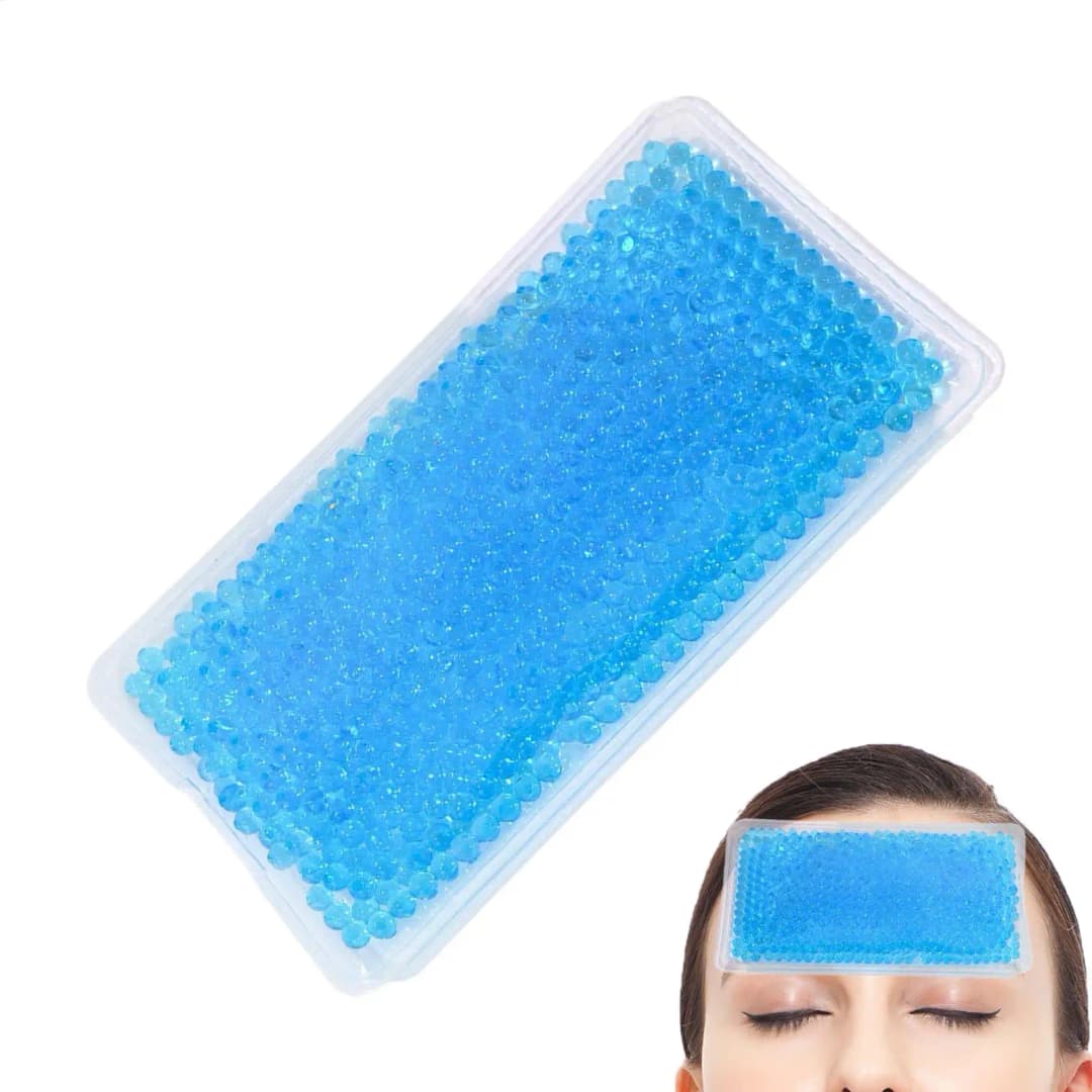 Gel Ice Packs Square Hot/Cold Gel Bead Migraine Wrap Ice Pack for Shoulder Neck Elbow Back Arm Knee Recovery Cooling Ice Wrap