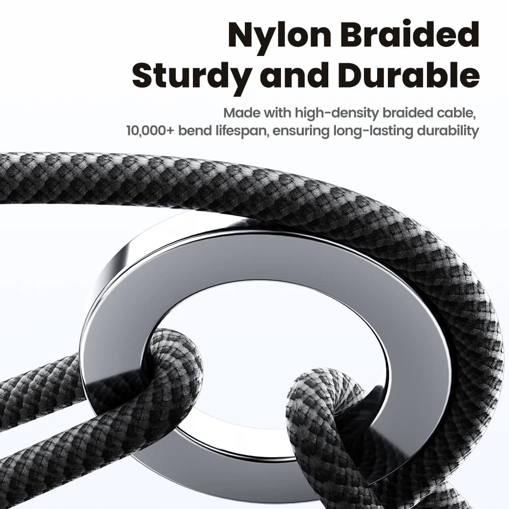 كابل Toocki 240W USB C إلى Type C PPS PD240W شحن فائق السرعة كابل USB C لجهاز Xiaomi MacBook Samsung Laptop حبل بيانات مضفر - 4