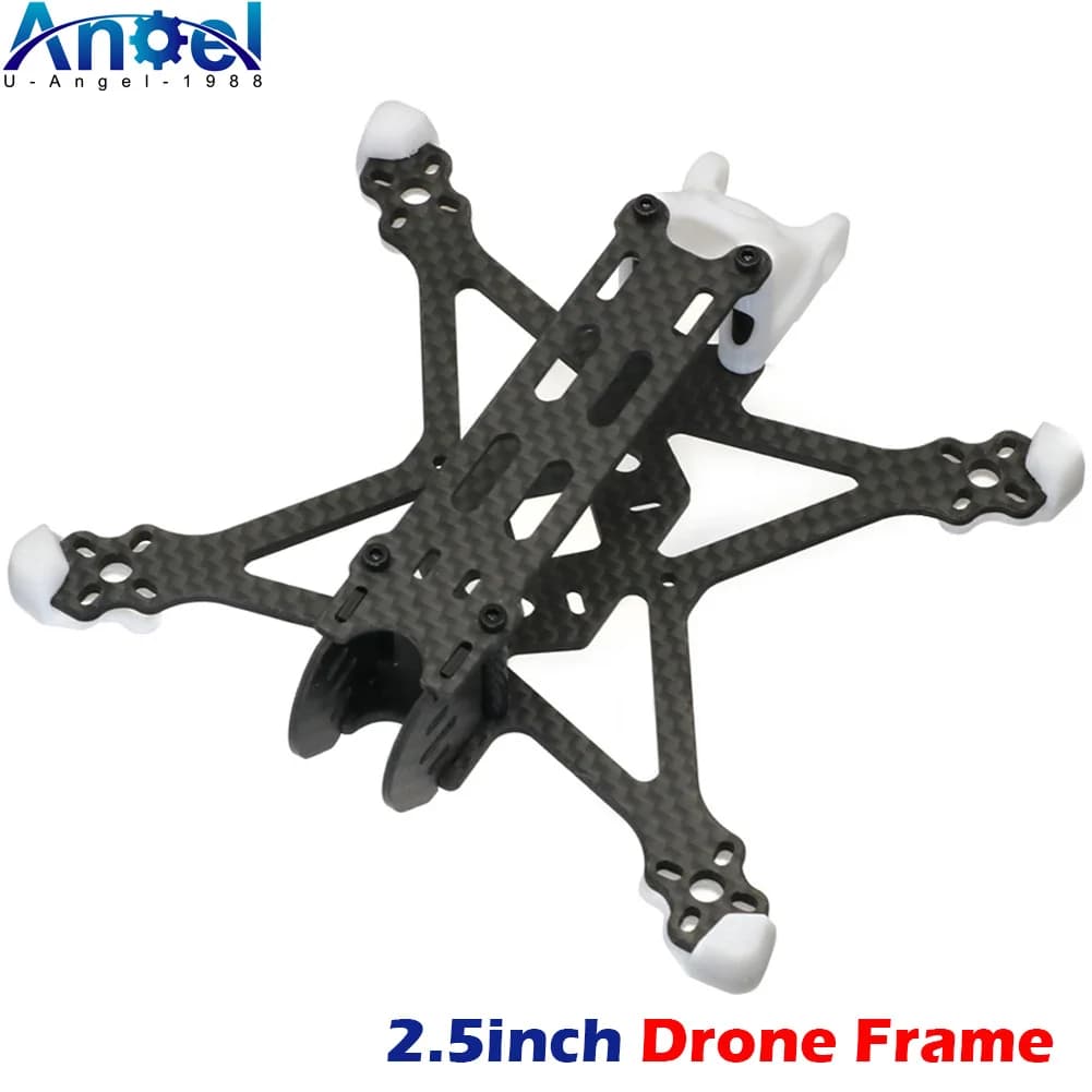 مجموعة إطار Angel25 2.5 بوصة 118 مم من ألياف الكربون لطائرات RC FPV Racing Quadcopter تدعم محرك بلا فرشات 1103 1104 1206