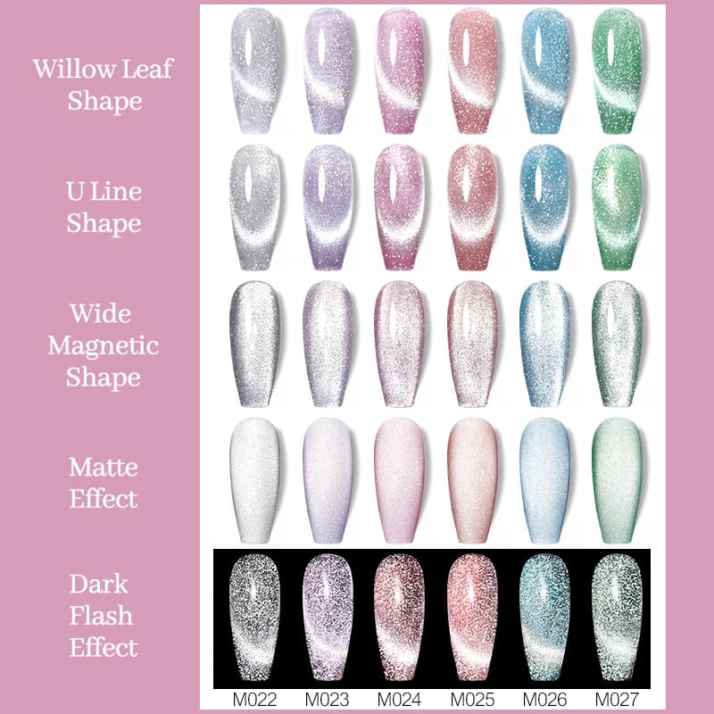 UR SUGAR 7.5ml Reflective Cat Magnertic Gel Nail Polish Laser Glitter Silver Semi Permanent Soak Off UV Nail Art Design Manicure - 2