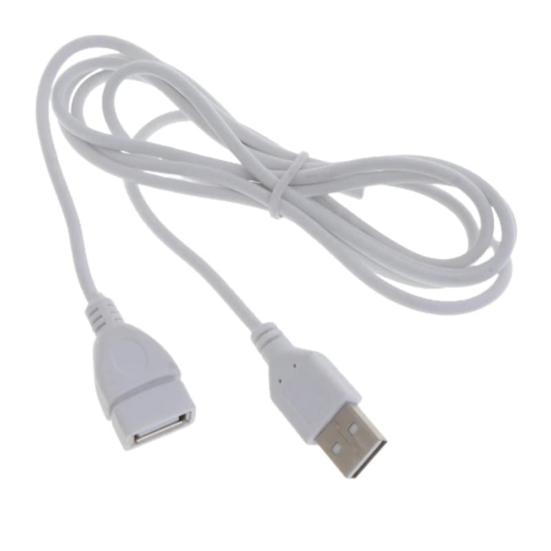 White USB Extension Cable Extender Male to Female 1.5M 5ft - 5