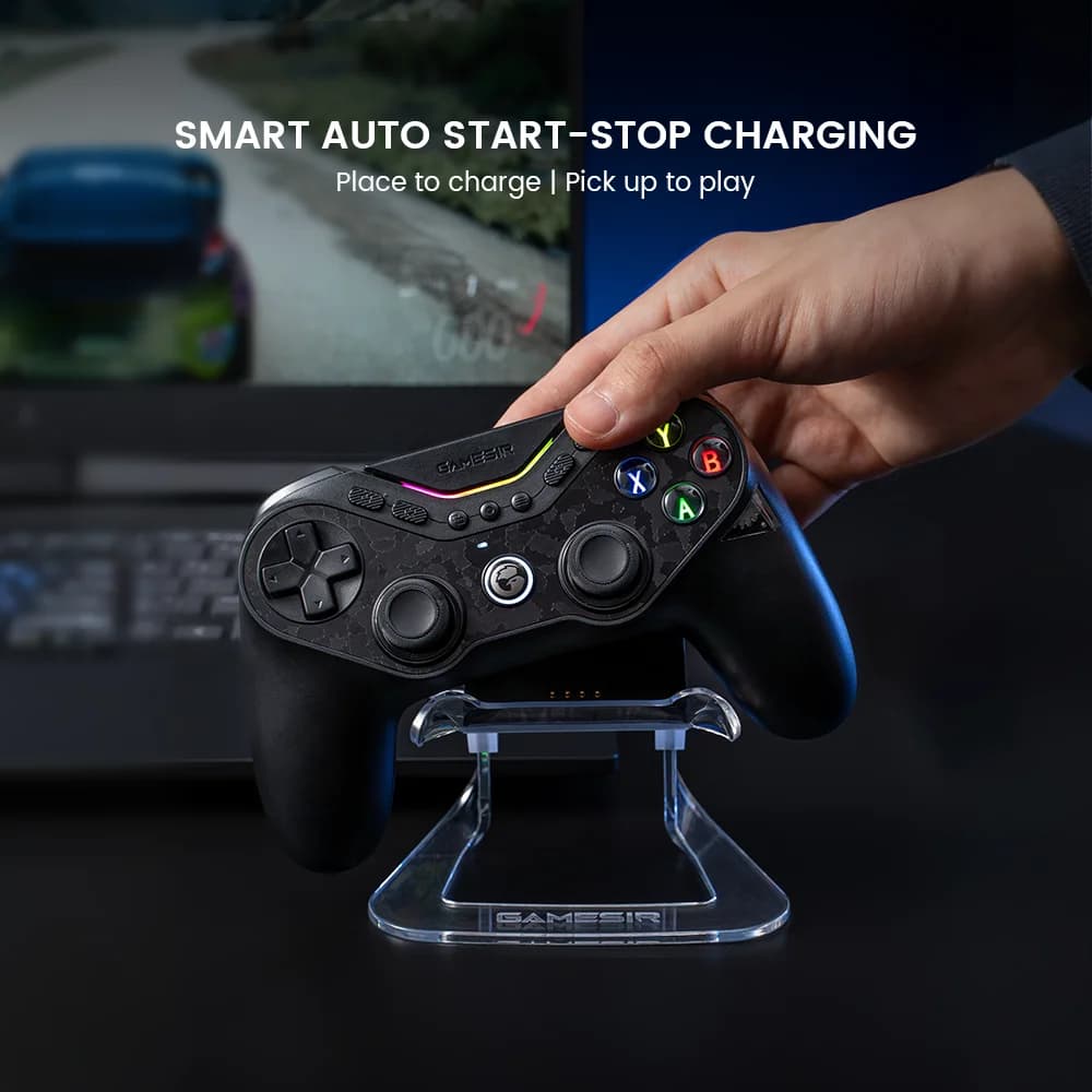 GameSir Nova Charging Station Cyclone 2 Tarantula Pro Controller Charging Dock Smart Start-Stop Charging RGB Light Strip - 4