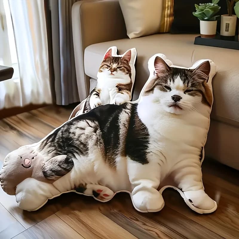 وسادة حديثة مخصصة للحيوانات الأليفة بطباعة رقمية مزدوجة الوجهين، وسادة صور شخصية للقطط والكلاب