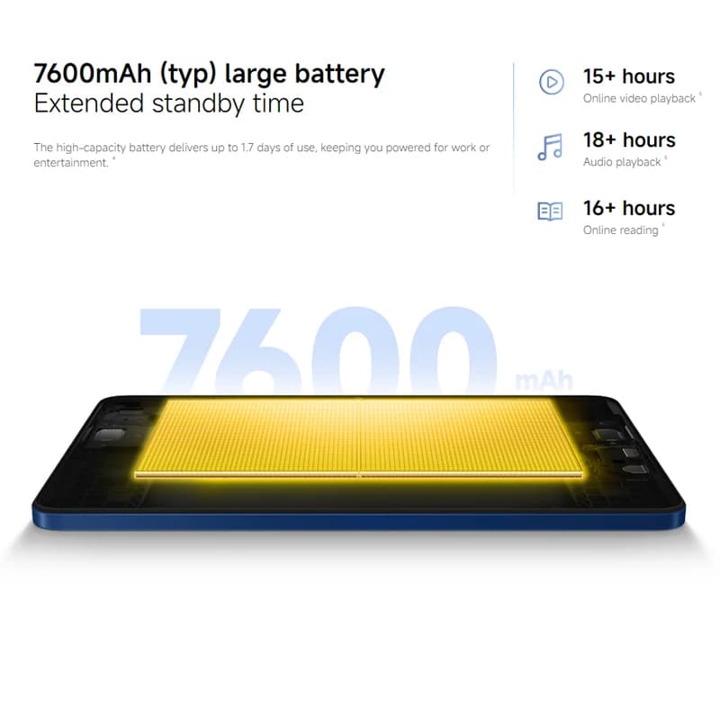 جهاز لوحي POCO Pad C1 إصدار عالمي 9.7 بوصة، شاشة 2K بمعدل تحديث 120 هرتز، كاميرا 8 ميجابكسل، بطارية 7600 مللي أمبير، واي فاي، منصة Snapdragon® 6s 4G Gen 2 - 4