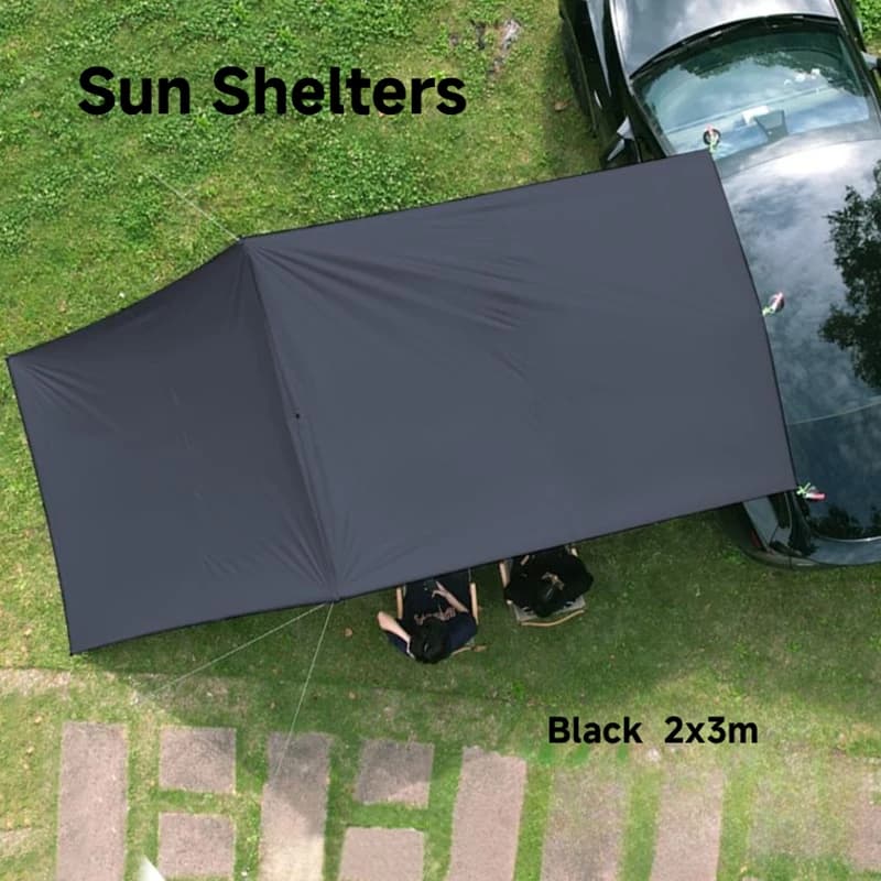 WESTTUNE Portable Car Awning Tarp Lightweight Vehicle Awning for Camping Outdoor Rear Vehicle Awning Shelter for Van MPV Campers - 2