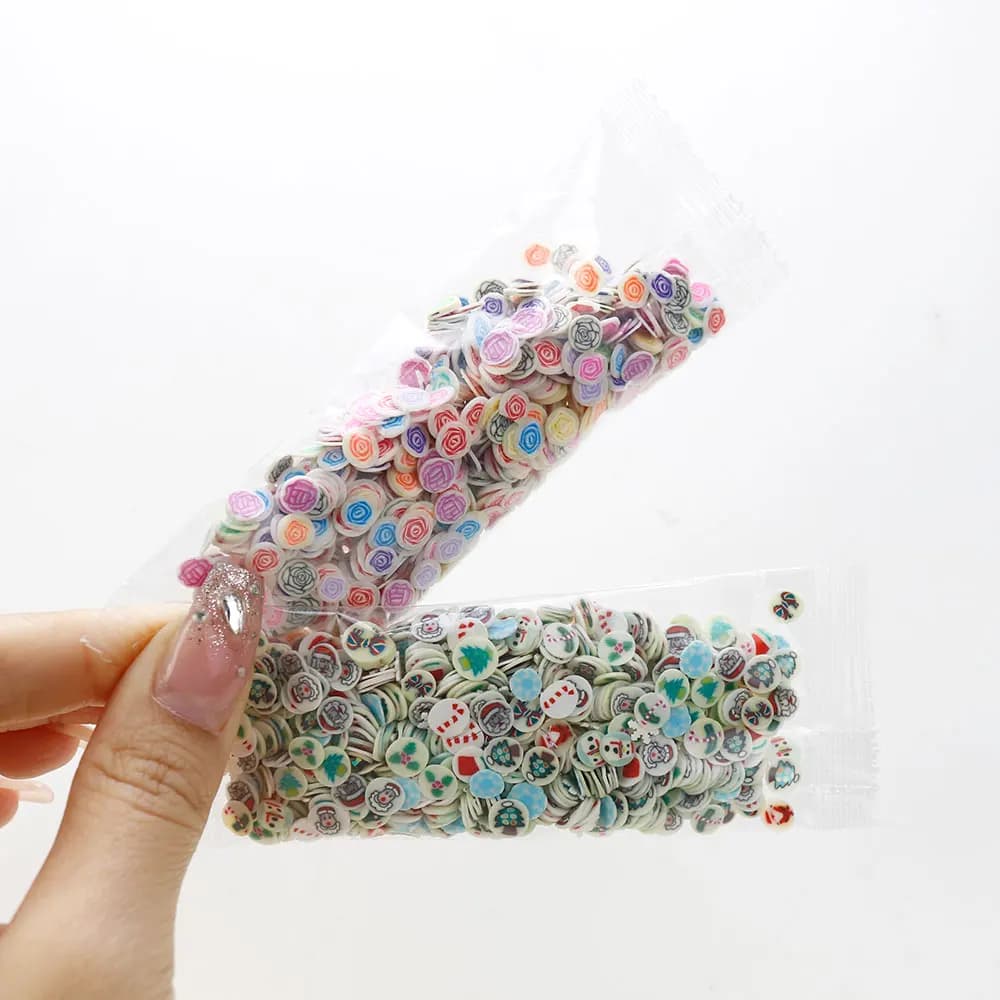 For fun 1000pcs Mix Fruit Soft Clay Slime Animal Flower Slice Resin Filler for Nail Art Epoxy Mold DIY Crafts Making - 4