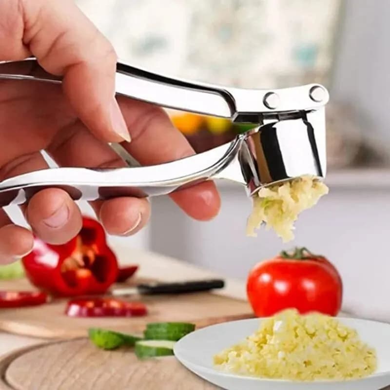 كبس الثوم المضاد للانزلاق بملقط سميك متعدد الوظائف من سبائك الزنك والفولاذ المقاوم للصدأ - 3