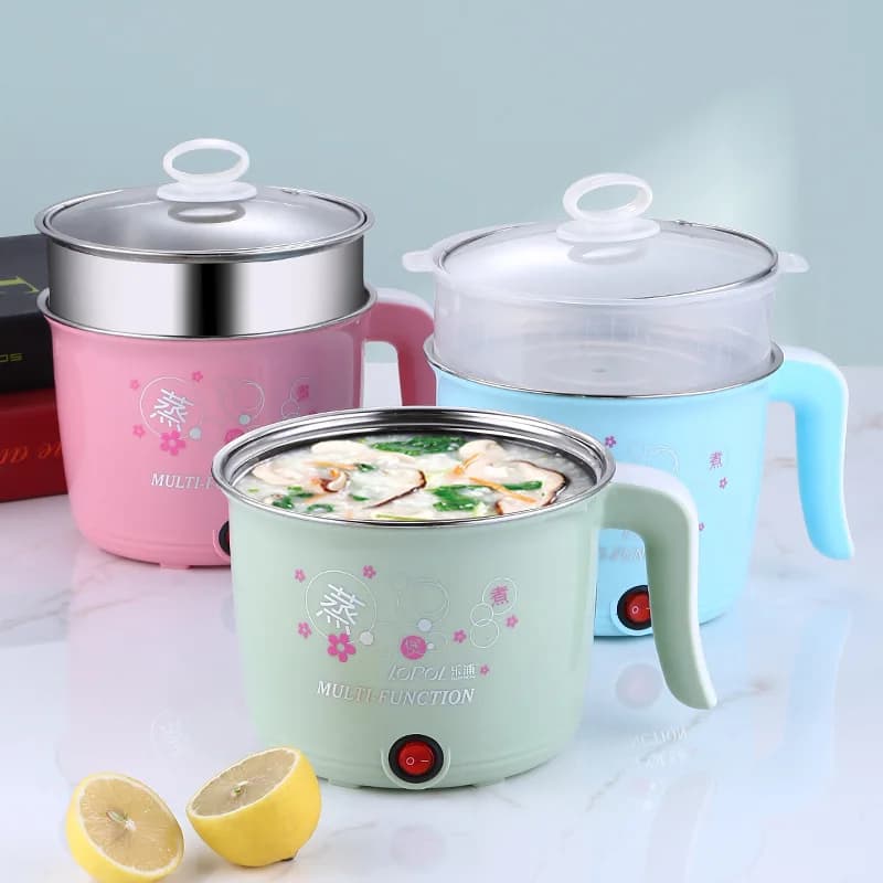Multifunction Electric Cooker Hot Pot 1-2 People Heating Pan Multi Ramen Pot Machine Mini Rice Cook Kitchen Appliance Korea 220V - 3