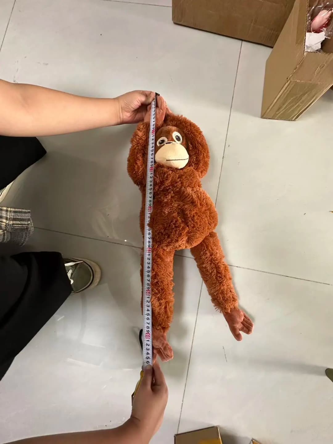 66 سنتيمتر الكرتون الغوريلا ألعاب من نسيج مخملي الشمبانزي القرد لينة محشوة دمية على ظهره حقيبة السيارة غرفة ديكور طفل هدية - 6