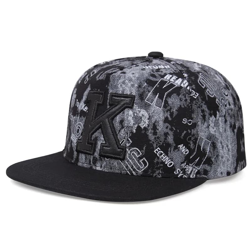 2026 spring/summer New Printed K Letter Baseball Cap Young Men and Women Hip-hop Flat-brimmed Hat Outdoor Sports Sunscreen Hat - 4
