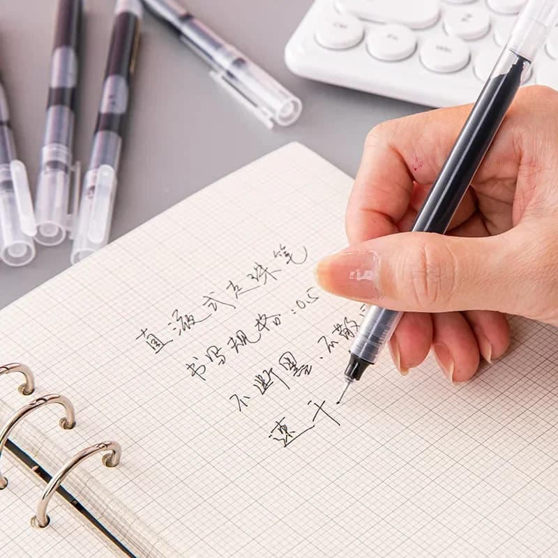 10Pcs/set Supplies Writing Pens Liquid Pen Ballpoint Kawaii Straight High Quality Needle Type Gel  Stationery School Office - 3