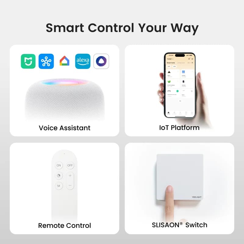 Yeelight Smart Slim LED Ceiling Light Eye Protection Warm White/Cool White Light Wifi Voice Control Suitable For Mi Home APP - 2
