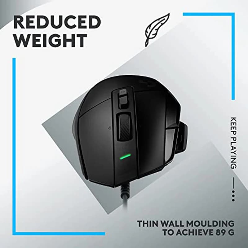فأرة الألعاب السلكية Logitech G502 X بتقنية LIGHTFORCE الهجينة، مفاتيح بصرية-ميكانيكية، مستشعر Hero 25K، متوافقة مع PC وmacOS/Windows - 4
