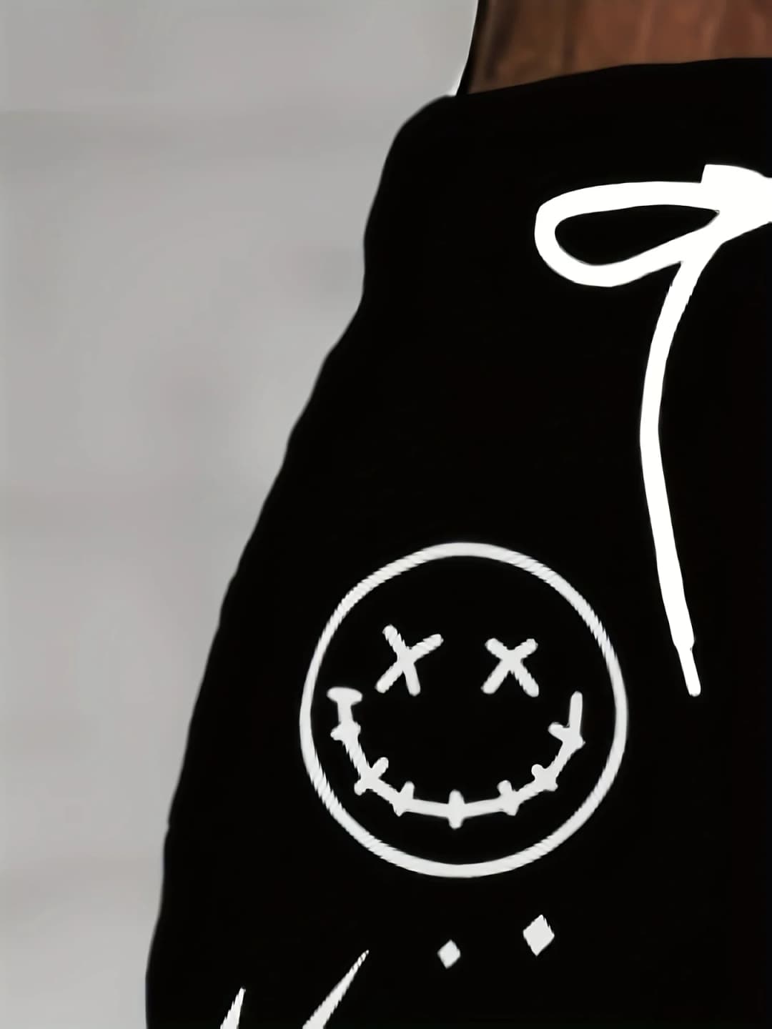 بنطلون رجالي طويل جديد لخريف 2025، كاجوال، تزلج، وجه مبتسم مطبوع، بنطلون هيب هوب خارجي - 4