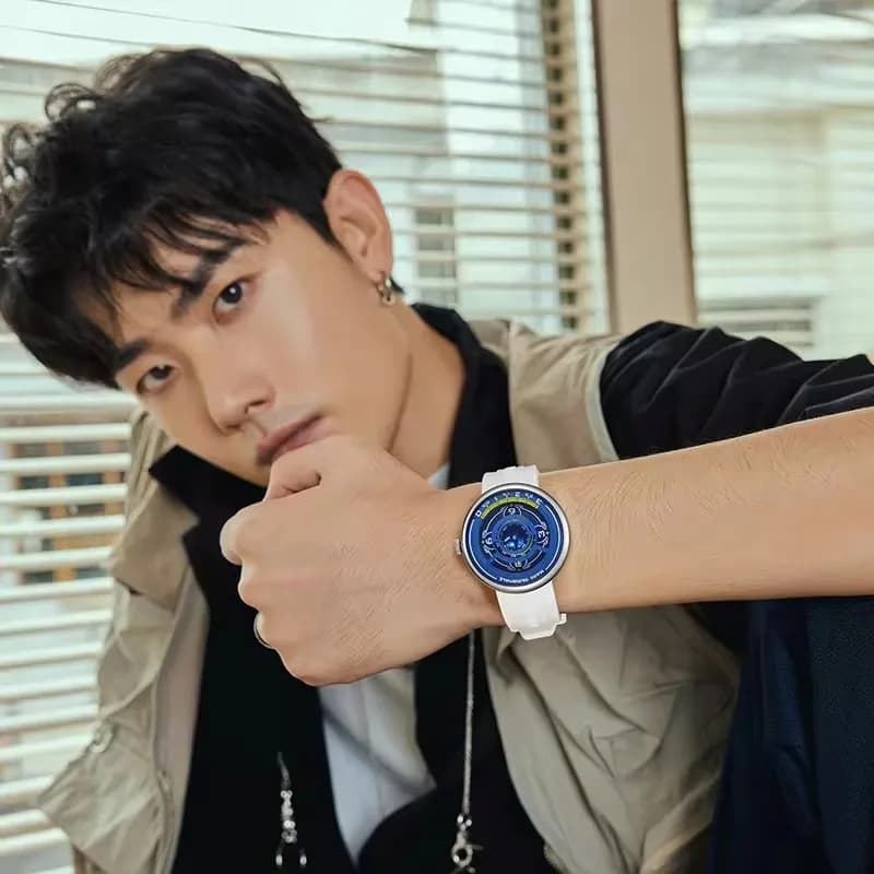 مارك فير ويل 5990 جديدة 2025 موضة أصلية فريدة من نوعها ساعة كوارتز سيليكون رجالية إضاءة ليلية ساعة رياضية - 6