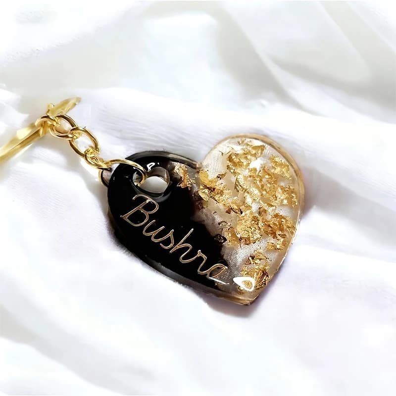 Transparent Pen Bookmark Heart-Shaped Keychains Silicone Resin Mold Set Epoxy Resin Casting Molds for Handmade Stationery Craft - 6