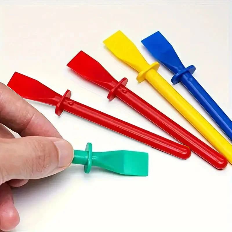 20pcs Glue Spreaders,Polypropylene Glue Smear Sticks Applicator, Painting Scrapers For Handmade DIY Art Leather Craft Tool - 2