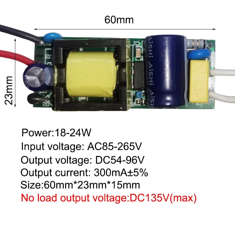 1-3 واط 4-7 واط 8-12 واط 15-18 واط، 20-24 واط، 25-36 واط مصدر طاقة LED مدمج بإضاءة تيار ثابت 110-265 فولت مخرج 300 مللي أمبير محول - 5