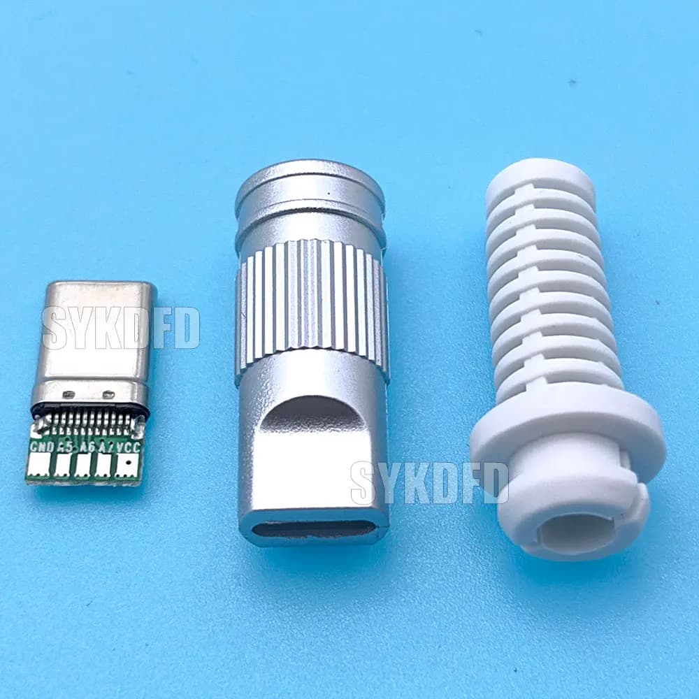 USB 3.1 Type-C Male 5 Solder Joints For Mobile Phone Fast Charging 3A C TO C With CC Solder Pad Repair DIY Charging Data Cable - 6