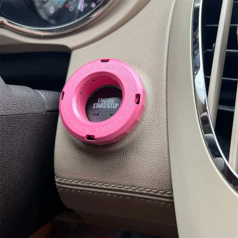 Ignition Device Decor Motorcycle Key Cover Car Interior Sticker Decorative Rotary Push To Start Button Cover for Motorcycle Lock - 4