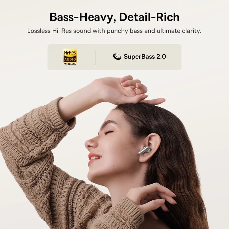 Baseus Bowie MP1 ANC Bluetooth 6.0 True Wireless Earbuds -55dB Adaptive Hybrid ANC Earphones Hi-Res LDAC 6-Mic ENC In-Ear buds - 3