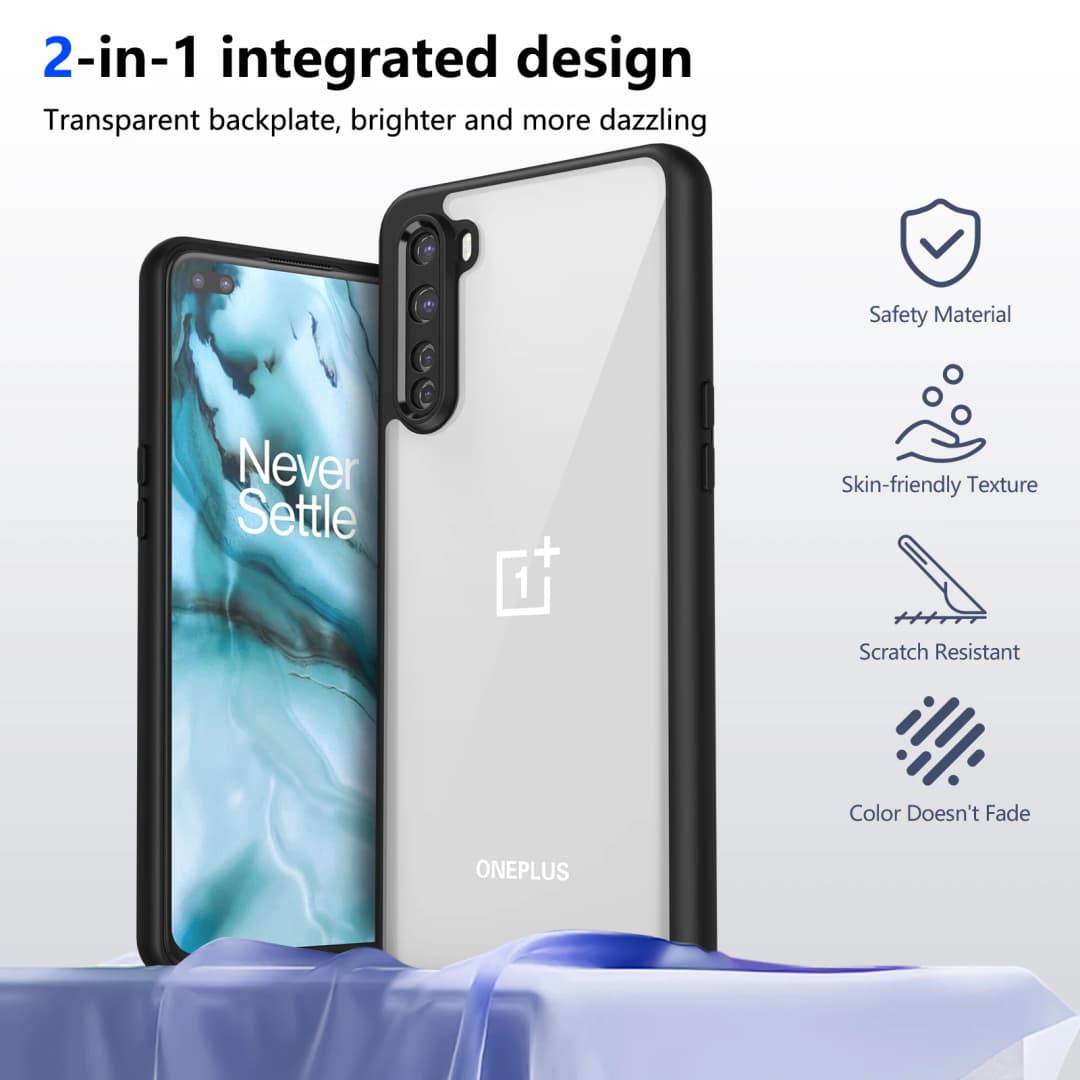 Oneplus Nord AC2001 AC2003 Case Shockproof Silicone Bumper Air Cushion Clear Matte Back Cover Hard Phone Case for One Plus Nord - 6