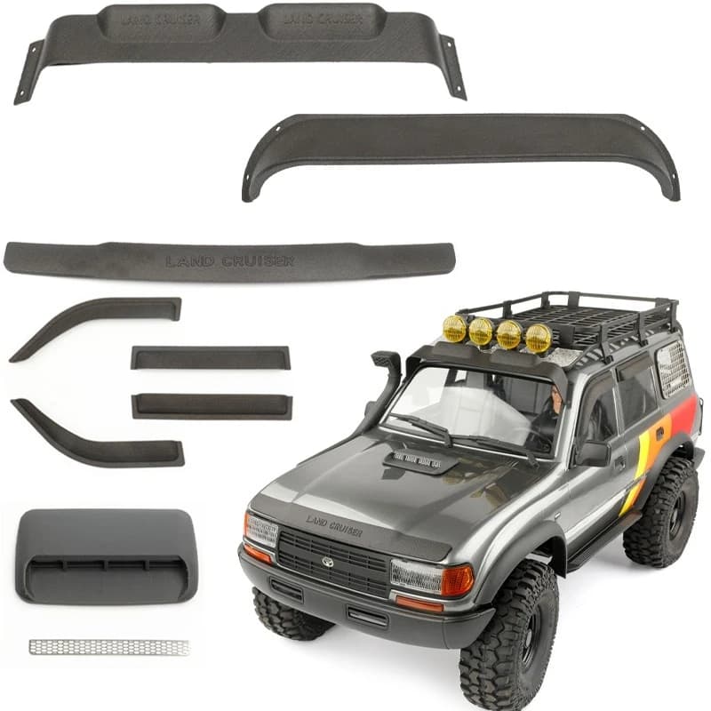 زخرفة غطاء محرك محاكية لملحقات FMS FCX10 LC80 مقاس 1/10