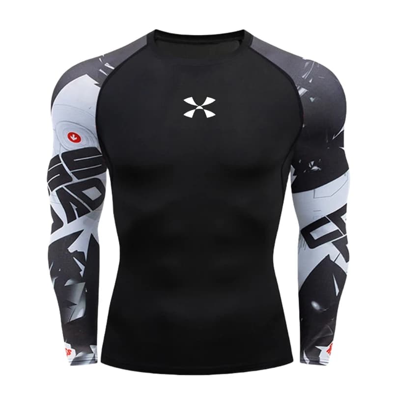 Cody Lundin Men's Compression Gym Wear Swim T Shirt Wholesale Men Gym Wear Slim Fit Rash Guard Compression T Shirt - 6