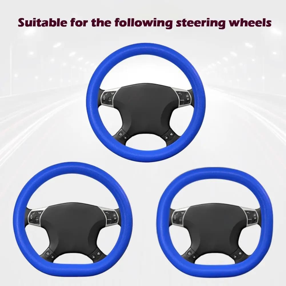 19 Color Car Silicone Steering Wheel Cover For Summer Fashion Sweat Absorbent Non-slip Handle Cover General DIY Parts - 4