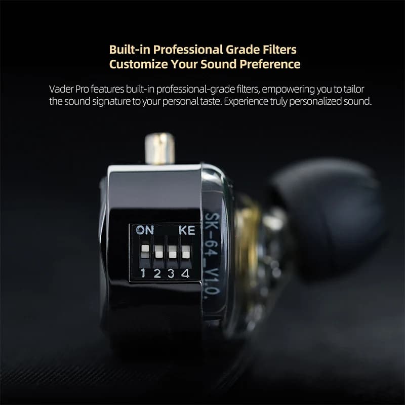 سماعات أذن KZ Vader Pro بثلاثة مشغلات ديناميكية، سماعات HIFI مع إلغاء الضوضاء، متوافقة مع KZ ZAX وZSX وPR3 وPR1PRO وPR2 - 3