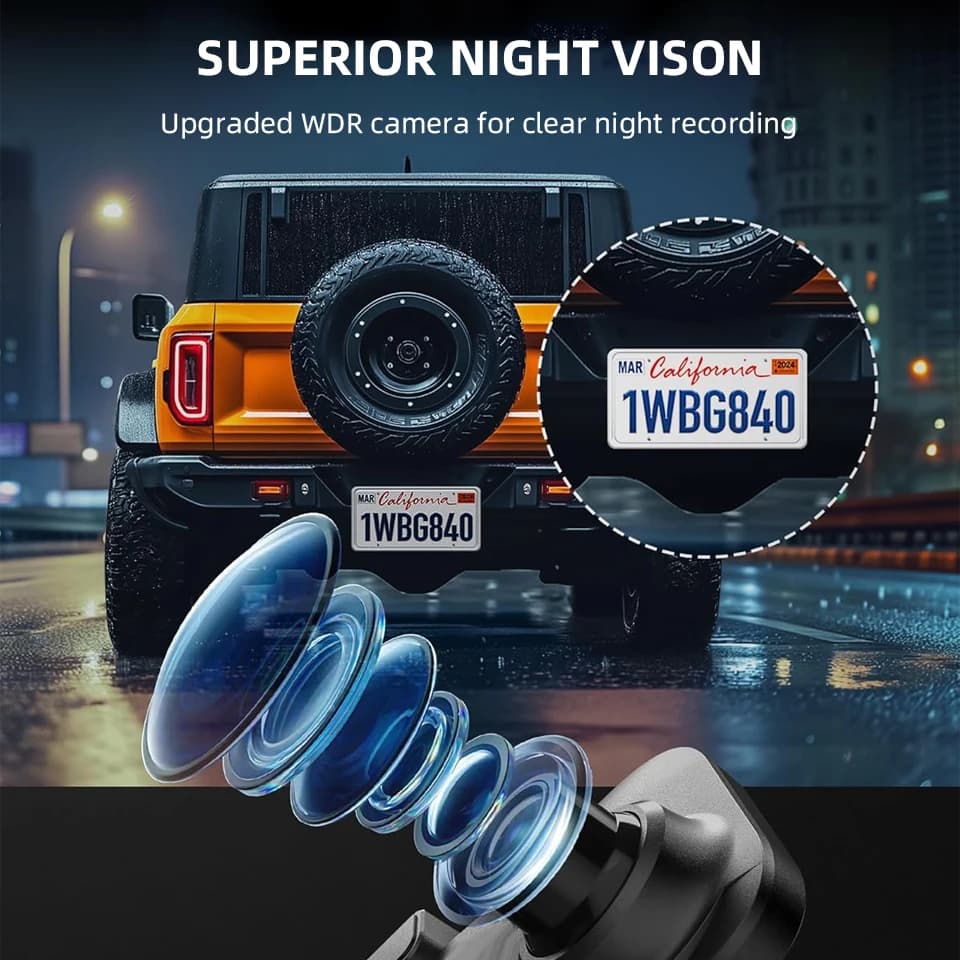 4K Rearview Mirror Driving Recorder Night Vision Loop Recording Dash Cam Optional 1080P Rear Camera Reversing Image Car DVR - 5