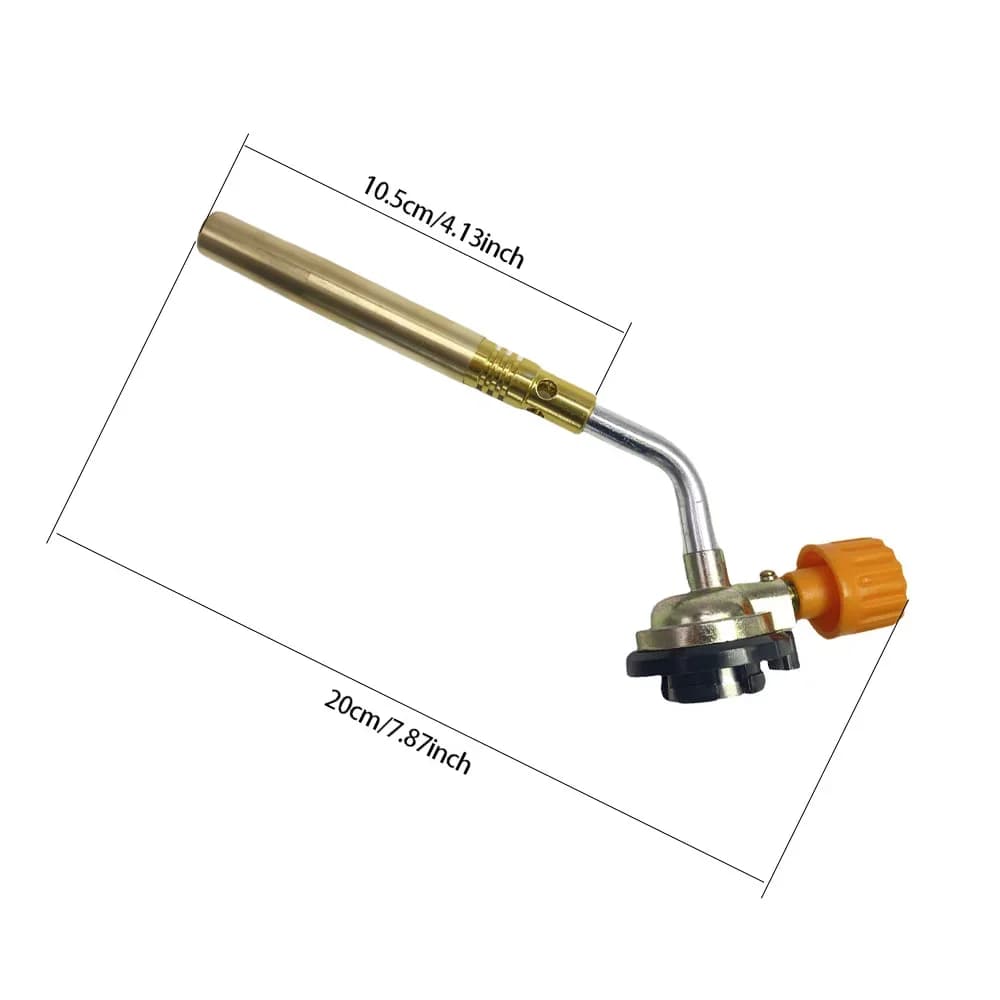 مسدس لحام محمول يعمل بالبيوتان للتخييم والشواء - شعلة غاز قوية لإشعال النار - 4