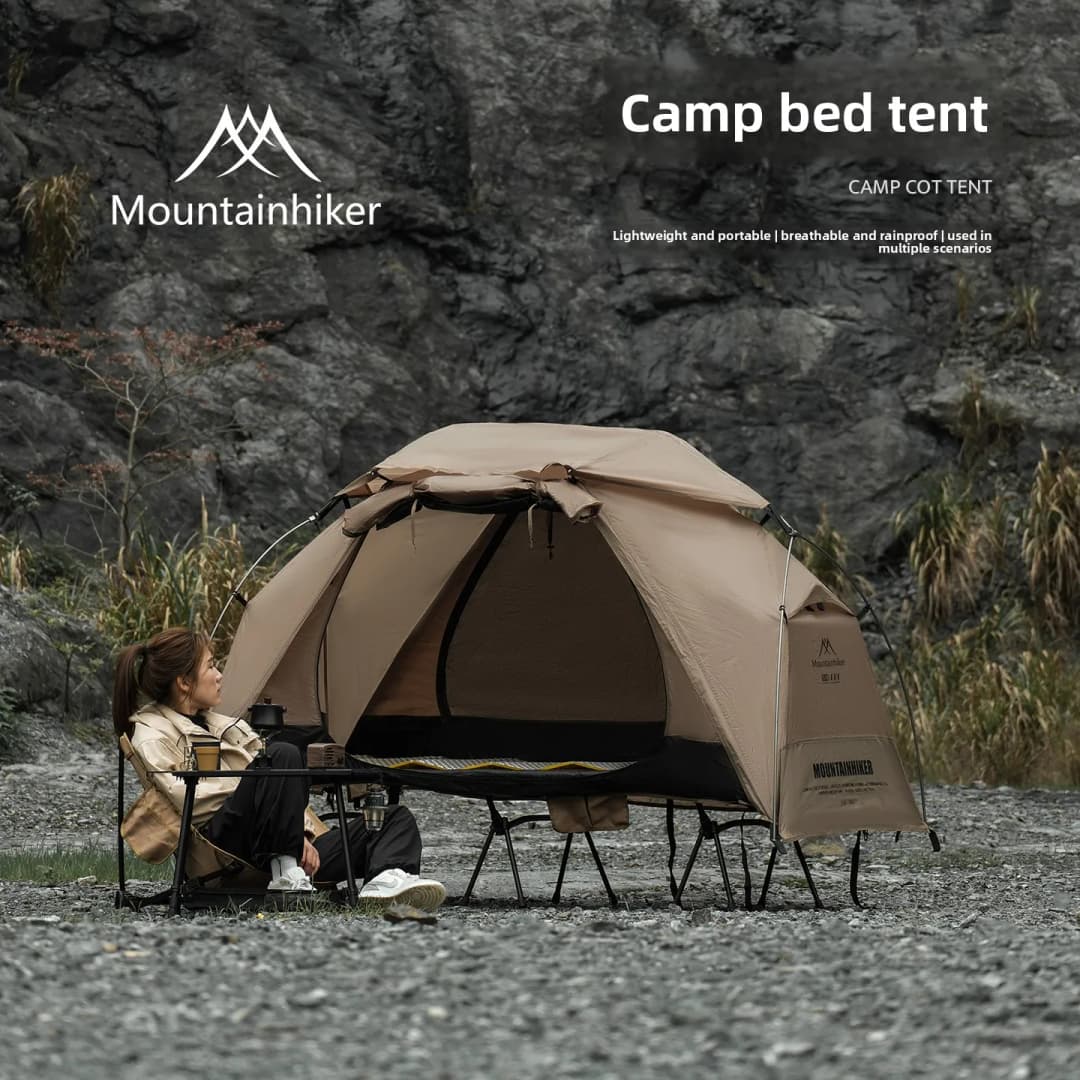 خيمة تخييم فردية من MOUNTAINHIKER 2026، خيمة سرير تخييم مقاومة للماء ومتعددة الأغراض، خيمة ترفيهية مقاومة للمطر للمشي لمسافات طويلة والسفر